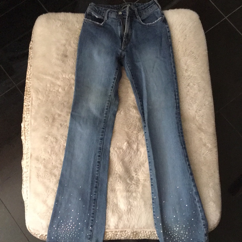 BEBE crystal denim